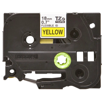 Brother TZE-FX641 FLEXI-TAPE LAM. 18MM/8M BLACK ON YELLOW TZEFX641