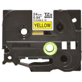 Brother TZE-FX651 LAMINATED TAPE 24 MM/BLACK ON YELLOW / FLEXI-TAPES TZEFX651