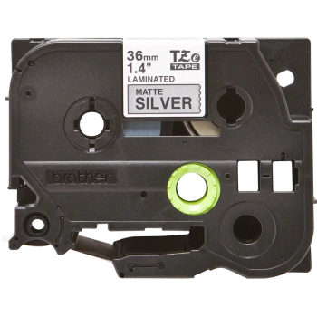 Brother TZE-M961 TAPE 36 MM - LAMINATED/8M BLACK ON SILVER METALLIC (MAT) TZEM961