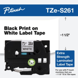 Brother TZE-S261 LAMINATED TAPE 36 MM/BLACK ON WHITE / EXTRA STRONG TZES261