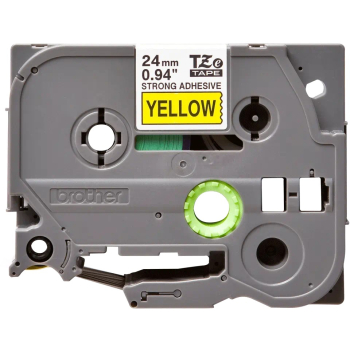 Brother TZE-S651 LAMINATED TAPE 24MM 8M/BLACK ON YELLOW EXTRA-STRONG TZS651