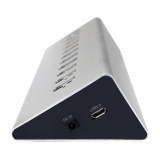 HUB extern LOGILINK, porturi USB: USB 2.0 x 10, Fast Charging Port, conectare prin USB 2.0, alimentare retea 220 V, argintiu, UA0226 (timbru verde 0.8 lei) 