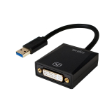 CABLU video LOGILINK, adaptor USB 3.0 (T) la DVI-I DL (M), 10cm, rezolutie maxima Full HD (1920 x 1080) la 60 Hz, negru, UA0232 (timbru verde 0.08 lei) 