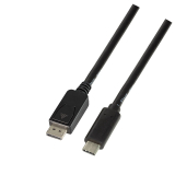 CABLU video LOGILINK, adaptor USB 3.1 Type-C (T) la DisplayPort (T), 1.8m, rezolutie maxima 4K UHD (3840 x 2160) la 60 Hz, negru, UA0335 (timbru verde 0.18 lei) 