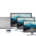 DOCKING Station LOGILINK universal, conectare PC USB TYPE-C 3.2, USB 3.0 x 3, porturi video VGA x 1, HDMI x 2, RJ-45, card reader, PD 3.0 pana la 100W, argintiu, UA0373 (timbru verde 0.18 lei) 