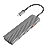 HUB extern LOGILINK, porturi USB: USB-A 2.0 x 2, USB Type-C x 8, conectare prin USB 3.2 Type C, PD 100W, protectie: supracurent, supratensiune, suprasarcina si scurtcircuit, gri, 