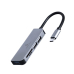 HUB extern GEMBIRD, porturi USB: USB 3.1 x 1, USB 2.0 x 2, conectare prin USB Type-C, suport SD / MicroSD, argintiu, UHB-CM-CRU3P1U2P2-01 (timbru verde 0.8 lei) 