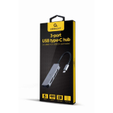 HUB extern GEMBIRD, porturi USB: USB 3.1 x 1, USB 2.0 x 2, conectare prin USB Type-C, suport SD / MicroSD, argintiu, UHB-CM-CRU3P1U2P2-01 (timbru verde 0.8 lei) 