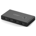 HUB extern Ugreen, US216 porturi USB: USB 2.0 x 4, conectare prin 2 x USB, partajare date 2 pc-uri simultan, buton comutare PC, lungime 1.5 m, LED, negru, 30767 (timbru verde 0.8 lei) - 6957303837 