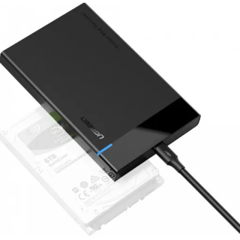 RACK extern Ugreen, US221 pt HDD si SSD SATA 2.5 conectare USB 3.0 max 5 Gbps, ABS, negru 30848 (timbru verde 0.8 lei) - 6957303838486 
