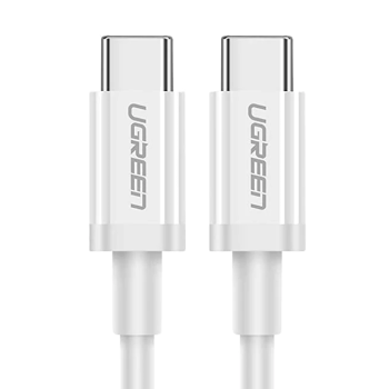 CABLU alimentare si date Ugreen, US264, Fast Charging Data Cable pt. smartphone, USB Type-C la USB Type-C 60W/3A, nickel plating, PVC, 1.5m, alb 60519 (timbru verde 0.08 lei) - 6957303865192 