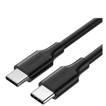 CABLU alimentare si date Ugreen, US286, Fast Charging Data Cable pt. smartphone, USB Type-C la USB Type-C 60W/3A, nickel plating, PVC, 2m, negru 10306 (timbru verde 0.08 lei) - 6957303813063 