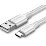 CABLU alimentare si date Ugreen, US287, Fast Charging Data Cable pt. smartphone, USB la USB Type-C 3A, nickel plating, PVC, 0.25m, alb 60119 (timbru verde 0.08 lei) - 6957303861194 