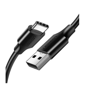 CABLU alimentare si date Ugreen, US287, Fast Charging Data Cable pt. smartphone, USB la USB Type-C 3A, nickel plating, PVC, 2m, negru 60118 (timbru verde 0.08 lei) - 6957303861187 