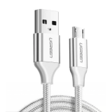 CABLU alimentare si date Ugreen, US290, Fast Charging Data Cable pt. smartphone, USB la Micro-USB, braided, 1m, alb 60151 (timbru verde 0.08 lei) - 6957303861514  CABLU alimentare si date Ugreen, US290, Fast Charging Data Cable pt. smartphone, USB la Micro-USB, braided, 1m, alb 60151 (timbru verde 0.08 lei) - 6957303861514