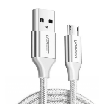 CABLU alimentare si date Ugreen, US290, Fast Charging Data Cable pt. smartphone, USB la Micro-USB, braided, 1m, alb 60151 (timbru verde 0.08 lei) - 6957303861514 CABLU alimentare si date Ugreen, US290, Fast Charging Data Cable pt. smartphone, USB la Micro-USB, braided, 1m, alb 60151 (timbru verde 0.08 lei) - 6957303861514
