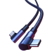 CABLU alimentare si date Ugreen, US335, Fast Charging Data Cable pt. smartphone, USB Type-C la USB Type-C 100W/5A Complete Angled 90, braided, 1m, negru 70696 (timbru verde 0.08 lei) - 695730387  