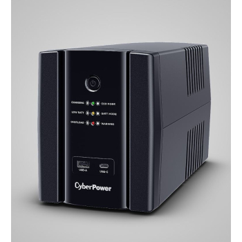 CyberPower UPS CYBER POWER Line Int. cu management, LED, 1500VA/ 900W, AVR, 4 x socket Shucko, indicatie status cu LED, 2 x baterie 12 V/7.5Ah, Backup 60 - 90 min, incarc. 8h, con. USB, combo RJ45, charg USB-A 