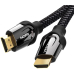 Cablu video Vention, HDMI(T) la HDMI(T), 1m, rezolutie maxima 4K la 60Hz/1080p la 60hz, conectori auriti, cupru si cupru placat cu argint, invelis PVC si nylon braided, negru, VAA-B05-B100 (timbru v 