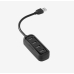 HUB USB Vention, porturi: 4 x USB 2.0, conectare prin USB 2.0 (T), rata transfer 480 Mbps, ABS, cablu 0.15m, negru, VAS-J43-B015 (timbru verde 0.18 lei) - 6922794720121
