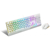 Tastatura MSI VIGOR GK30 COMBO WHITE KEYBOARD MOUSE VIGOR GK30 COMBO WHITE US (timbru verde 0.8 lei) 