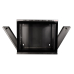 Rack CABINET 19 LOGILINK 6U 540x400mm, fixare pe perete, Flatpack (dezasamblat), Black, usa sticla cu blocare, otel 1.5mm, sarcina maxima 50Kg, W06A40B 