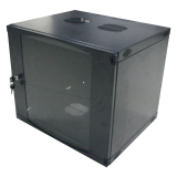 CABINET 19 LOGILINK  6U 540x450 mm, fixare pe perete, Flatpack (dezasamblat), Black, usa sticla cu blocare, otel 1.2mm, sarcina maxima 30Kg, W06F64B 