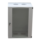 CABINET 19 LOGILINK  6U 540x450mm, fixare pe perete, Flatpack (dezasamblat), Light Grey, usa sticla cu blocare, otel 1.2mm, sarcina maxima 30Kg, W06F64G 