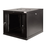 CABINET 19 LOGILINK 15U 540x400mm, fixare pe perete, Flatpack (dezasamblat), Black, usa sticla cu blocare, otel 1.5mm, sarcina maxima 50Kg, W15A40B 