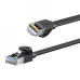 PATCH CORD UTP Baseus Cat6, fire din cupru, flat cable, viteza maxima 1 Gbps, PVC, 2m, negru WKJS000101 (timbru verde 0.08 lei) - 6932172611316 