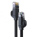 PATCH CORD UTP Baseus Cat6, fire din cupru, flat cable, viteza maxima 1 Gbps, PVC, 2m, negru WKJS000101 (timbru verde 0.08 lei) - 6932172611316 