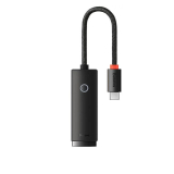 ADAPTOR RETEA Baseus Lite, USB Type-C to RJ-45 Gigabit LAN, LED, negru WKQX000301 (timbru verde 0.18 lei) - 6932172606114 