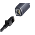 ADAPTOR RETEA Baseus Lite, USB Type-C to RJ-45 Gigabit LAN, metalic, LED, gri WKQX000313 (timbru verde 0.18 lei) - 6932172606138 