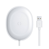 INCARCATOR wireless Baseus Jelly Qi 15W, compatibilitate smartphones, cablu Type-C la USB inclus, alb WXGD-02 (timbru verde 0.18 lei) - 6953156223707 
