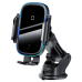 SUPORT AUTO si INCARCATOR wireless Baseus Light Electric pt. SmartPhone 2 in 1, fixare ventuza sau grila ventilatie, incarcare wireless Qi 15W, banda led, cablu Type-C la USB inclus, negru WXHW03-01 