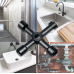 CHEIE UNIVERSALA in cruce Logilink, pentru cabinete, 4 tipuri de cheie, aliaj zinc, black, WZ0072 