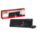 KIT wired GENIUS USB, tastatura 104 taste (concave) + mouse optic 1200dpi, 3 butoane, AI key, black, 