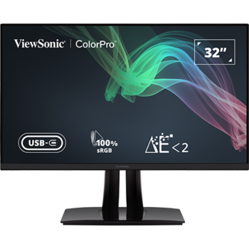 MONITOR LCD 32 IPS 4K/BLACK VP3256-4K VIEWSONIC VP3256-4K (timbru verde 7 lei)  