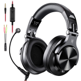 Casca OneOdio cu fir detasabil, tip over ear, utilizare profesionala, DJ, multimedia, conectare prin Jack 3.5 mm | Jack 6.35 mm, difuzor 40 mm, impedanta 32 Ohm, negru, A71M-Black (timbru verde 0.8l