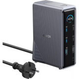 DOCKING Station Anker Prime, porturi:  USB Type-C x 4, USB 3.1 gen2 x 5, HDMI 4K @60Hz x 2, 1 x RJ-45 10 Gbps, PD 100W, conectare prin USB-C, retea 220V, display LED, negru, 