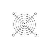Grila ventilator ARCTIC, compatibil ventilatoare de 80mm, otel cromat, culoare argintie ACFAN00085A 