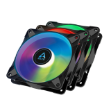 Cooler procesor VENTILATOR ARCTIC PC, P12 PWM PST A-RGB Value Pack 3buc, 120x120x25mm, w/ PWM & cablu PST, low noise FD bearing, high static pressure, Black, ACFAN00232A 