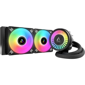 Cooler procesor COOLER Arctic Liquid Freezer III 240ARGB, racire lichid, skt. Intel LGA 1700, AMD AM5/AM4, radiator aluminiu, pompa 2800 rpm, fan 2x120mm, 2000rpm, conector 4-pin PWM, ARGB, negru, ACFRE00142A (ti 