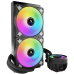Cooler procesor COOLER Arctic Liquid Freezer III 280ARGB, racire lichid, skt. Intel LGA 1700, AMD AM5/AM4, radiator aluminiu, pompa 2800 rpm, fan 2x140mm, 1900rpm, conector 4-pin PWM, ARGB, negru, ACFRE00143A (ti 