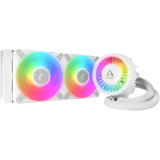 Cooler procesor COOLER Arctic Liquid Freezer III 240ARGB, racire lichid, skt. Intel LGA 1700, AMD AM5/AM4, radiator aluminiu, pompa 2800 rpm, fan 2x120mm, 2000rpm, conector 4-pin PWM, ARGB, alb, ACFRE00150A (timb 