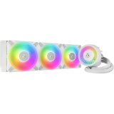 Cooler procesor COOLER Arctic Liquid Freezer III 420ARGB, racire lichid, skt. Intel LGA 1700, AMD AM5/AM4, radiator aluminiu, pompa 2800 rpm, fan 3x140mm, 1900rpm, conector 4-pin PWM, ARGB, alb, ACFRE00153A (timb 