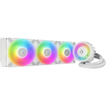 Cooler procesor COOLER Arctic Liquid Freezer III 420ARGB, racire lichid, skt. Intel LGA 1700, AMD AM5/AM4, radiator aluminiu, pompa 2800 rpm, fan 3x140mm, 1900rpm, conector 4-pin PWM, ARGB, alb, ACFRE00153A (timb 