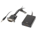 Lanberg adapter VGA(F) + audio 3.5mm -> HDMI(M) 20cm