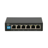 EXTRALINK EUROS V2 Switch 6x10/100Mbps; 2xUplink; Ports 1-4 PoE 802.3AF/AT 60W