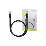 PATCH CORD UTP Baseus Cat5, fire din cupru, round cable, viteza maxima 1 Gbps, PVC, 1m, negru B00133206111-01 (timbru verde 0.08 lei) - 6932172637040 